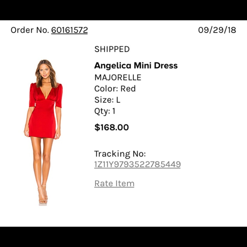 Angelica Mini Dress in Red - Picture 3 of 6